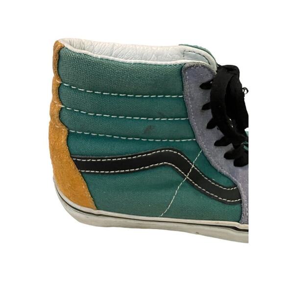Womans Van Off The Wall Hi-Tops In Colorful Suede Lace Up Shoes 7. - Picture 8 of 8